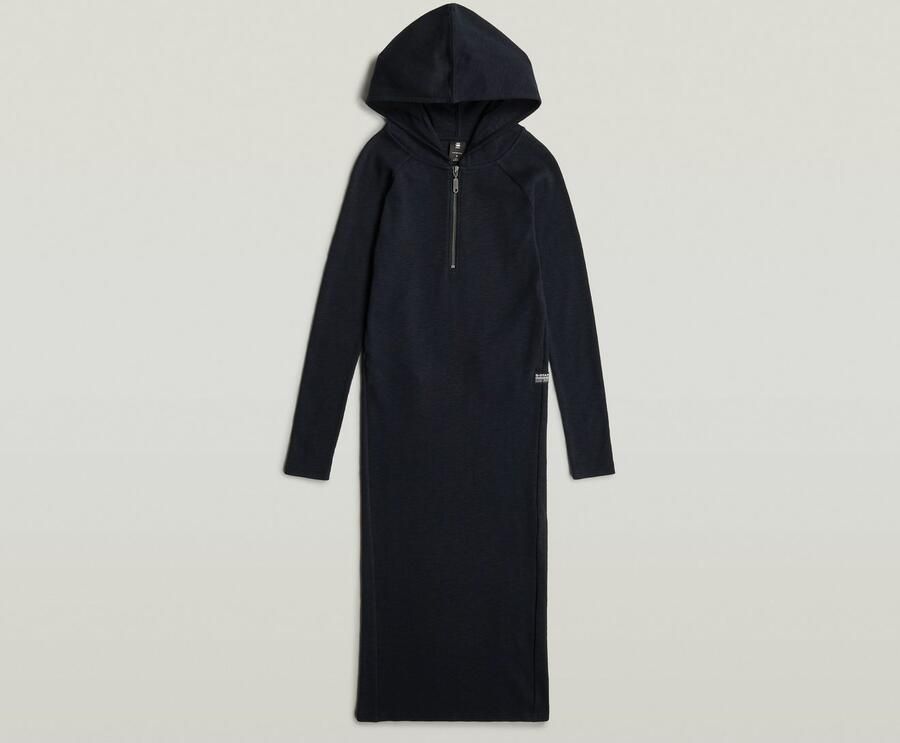 G-Star RAW Half Zip Slim Hoodie Jurk Donkerblauw Dames - Foto 6