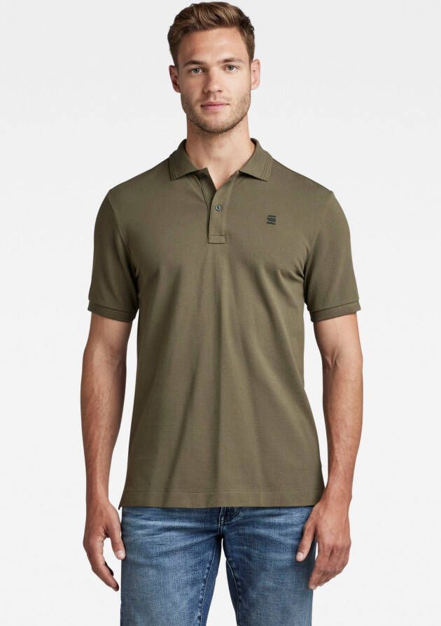 G-Star Slim Fit Polo met Geribbelde Kraag en Manchetten Green Heren - Foto 6