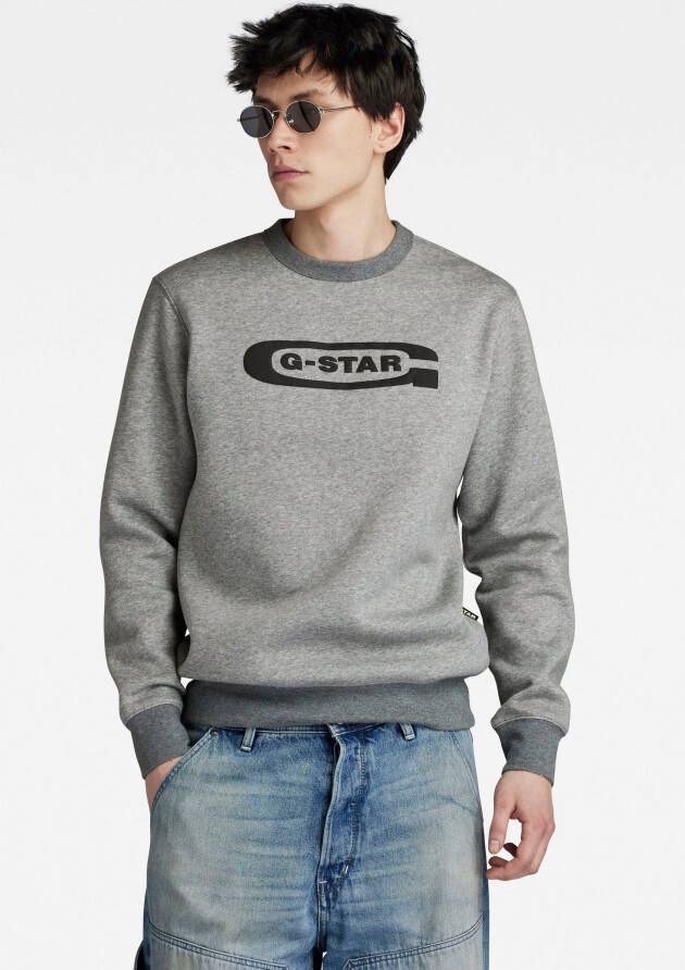 G-Star RAW Old School Logo Sweater Meerkleurig Heren