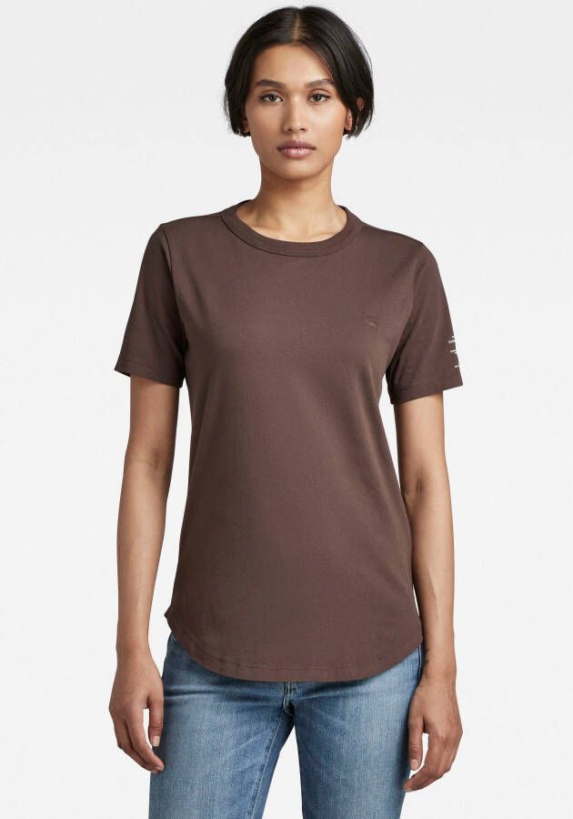 G-Star RAW T-shirt Mysid r t optic slim met print op de mouw