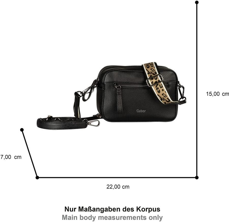 Gabor Handtas Silena hoogwaardig geweven riem en een verfijnd logo