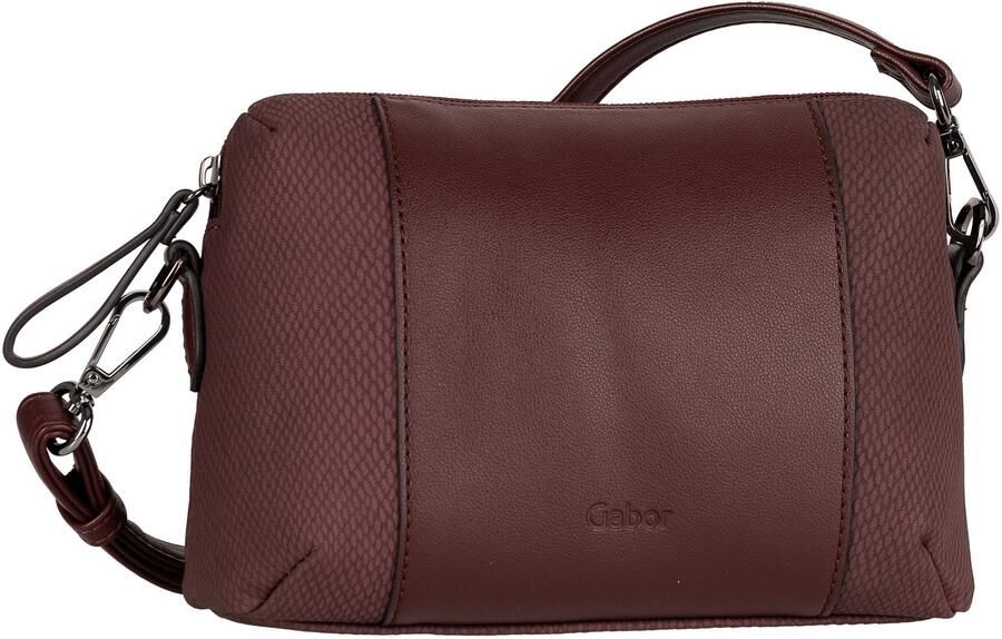 Gabor Handtas WANDA van licht generfd imitatieleer met slangenstructuur en stiksels - Foto 5