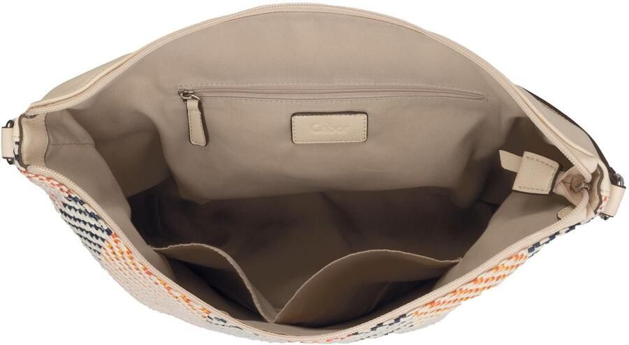 Gabor Hobo-tas Annett in bamboe-look bezet met glad kunstleer en een franjes hanger - Foto 2