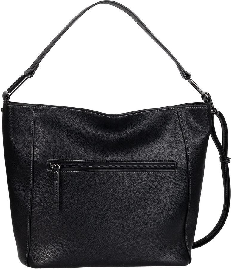 Gabor Hobo-tas Brianne van licht generfd imitatieleer met decoratieve plooien en kleurranden - Foto 2