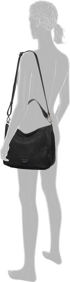 Gabor Hobo-tas Lida zacht nubuck-imitatieleer en vor met uitvoerige schouderrie - Foto 4