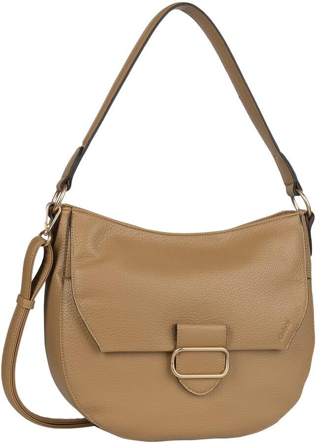 Gabor Hobo-tas MELORA licht generfd imitatieleer met fijn logo en gouden metalen ring - Foto 5