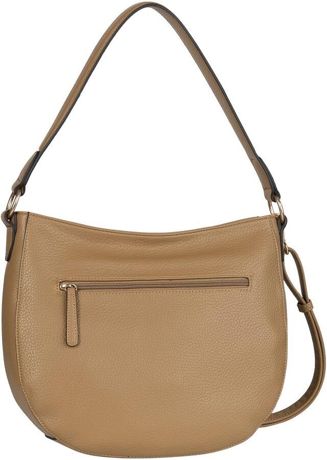 Gabor Hobo-tas MELORA licht generfd imitatieleer met fijn logo en gouden metalen ring - Foto 2