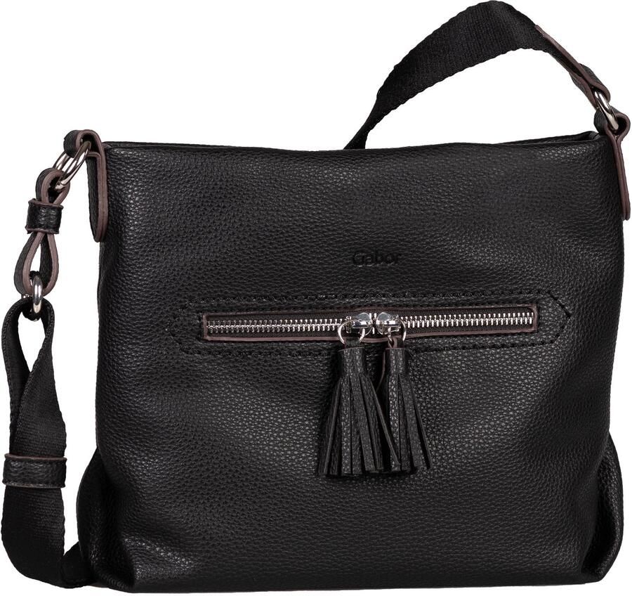 Gabor Schoudertas Anthina uit zacht nerf leerimitat met decoratief kwastdetail