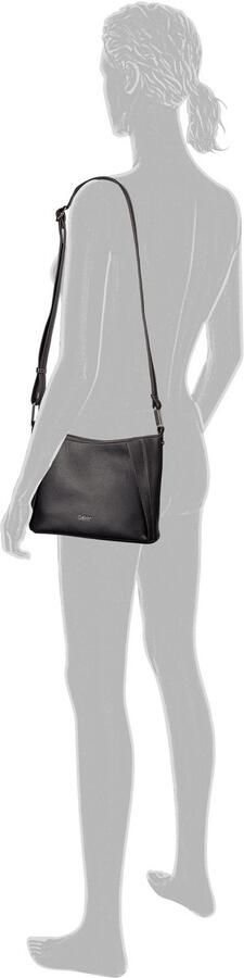 Gabor Schoudertas Brianne van licht generfd imitatieleer met decoratieve plooien en kleurranden - Foto 3