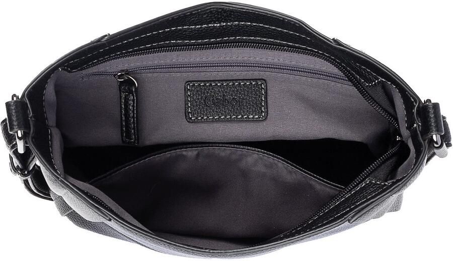 Gabor Schoudertas Brianne van licht generfd imitatieleer met decoratieve plooien en kleurranden - Foto 2