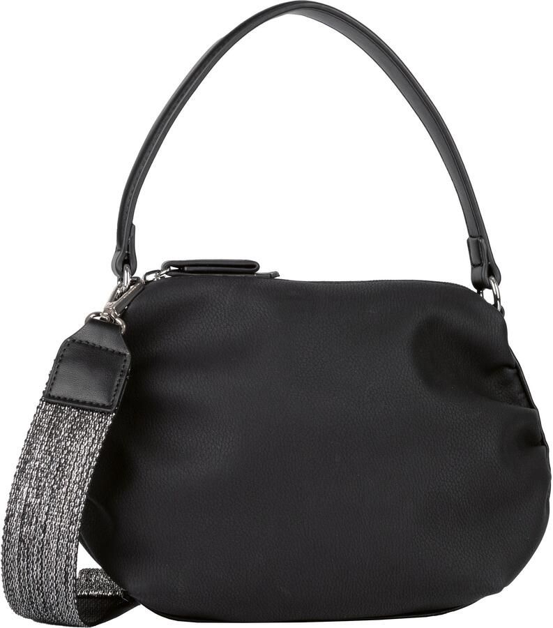 Gabor Schoudertas Daja van zacht materiaal met zijlijke rimpelingen glanzend geweven band - Foto 4