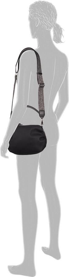 Gabor Schoudertas Daja van zacht materiaal met zijlijke rimpelingen glanzend geweven band - Foto 3