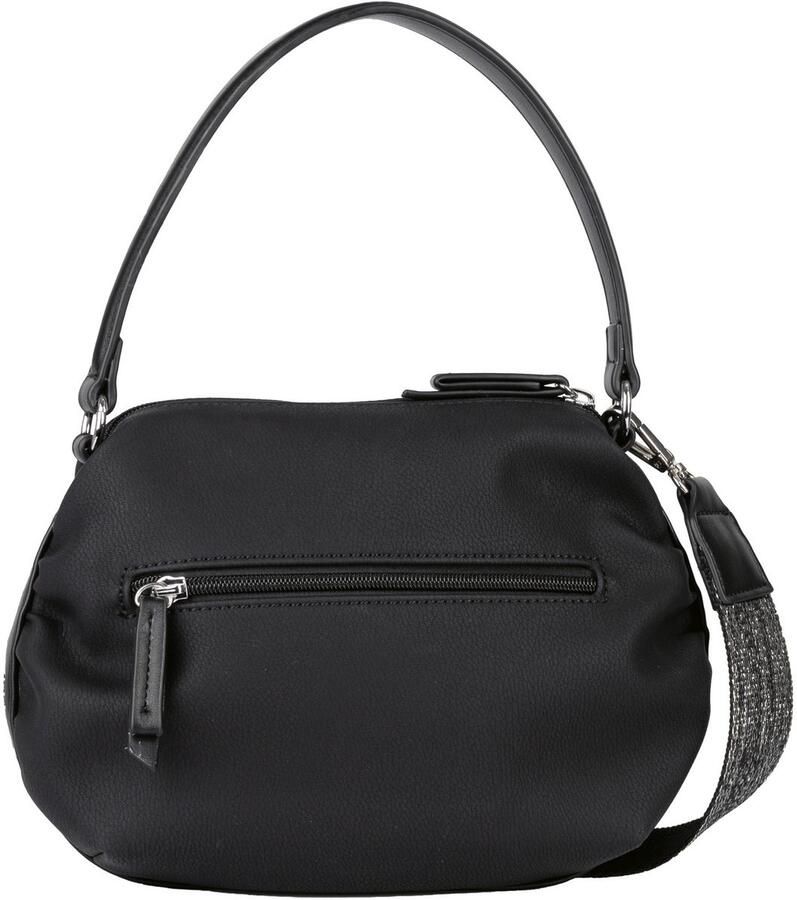 Gabor Schoudertas Daja van zacht materiaal met zijlijke rimpelingen glanzend geweven band