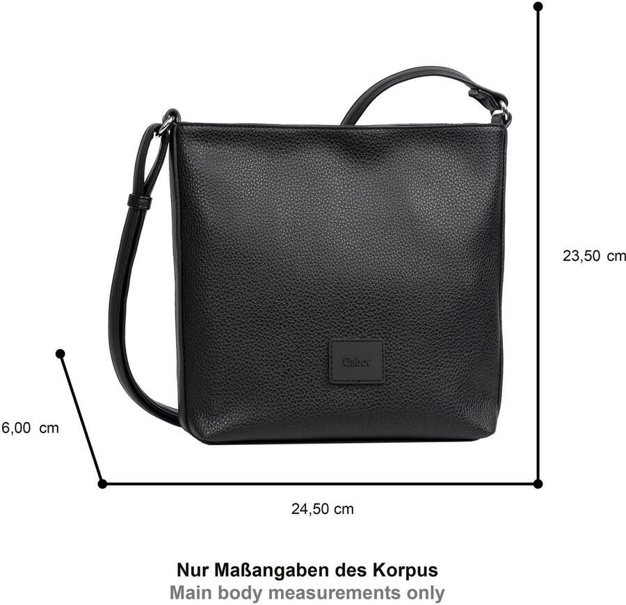 Gabor Schoudertas Elfie uit fijn nerf glad kunstleer en met een logo rubber patch - Foto 2