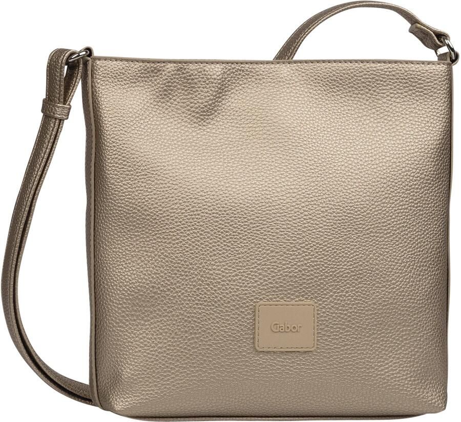 Gabor Schoudertas Elfie uit fijn nerf glad kunstleer en met een logo rubber patch - Foto 5