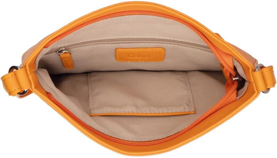 Gabor Schoudertas Elfie uit fijn nerf glad kunstleer en met een logo rubber patch