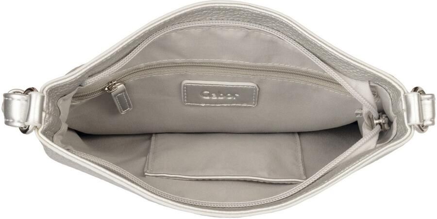 Gabor Schoudertas Elfie uit fijn nerf glad kunstleer en met een logo rubber patch