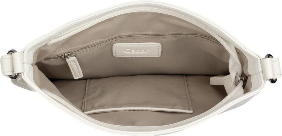 Gabor Schoudertas Elfie uit fijn nerf glad kunstleer en met een logo rubber patch