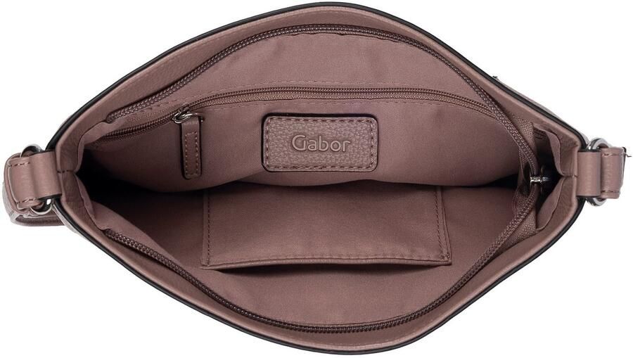 Gabor Schoudertas Elfie uit fijn nerf glad kunstleer en met een logo rubber patch - Foto 3