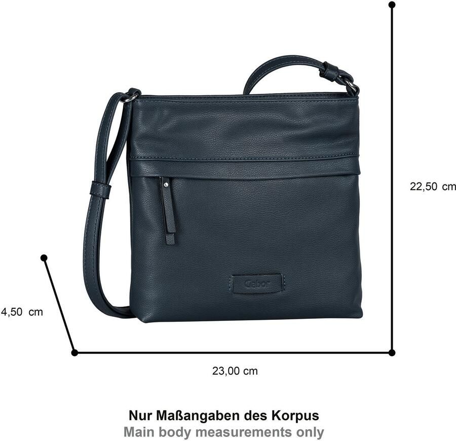 Gabor Schoudertas Faye van fijn generfd imitatieleer in een rechtlijnige stijl met zes vakken