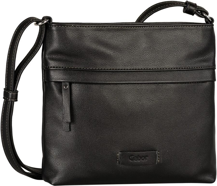 Gabor Schoudertas Faye van fijn generfd imitatieleer in een rechtlijnige stijl met zes vakken - Foto 4