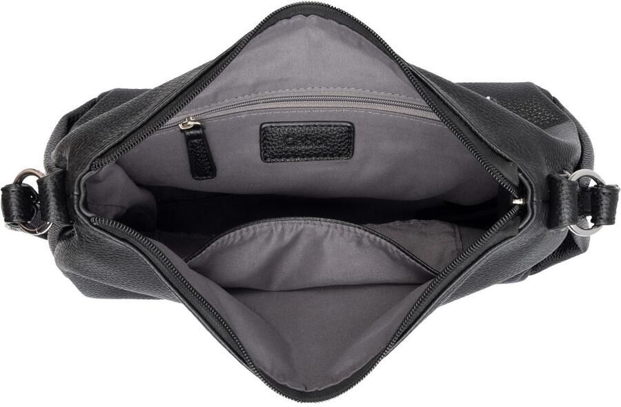 Gabor Schoudertas Felicia zeer zacht materiaal met geplooide zijkanten en geknoopt hangertje