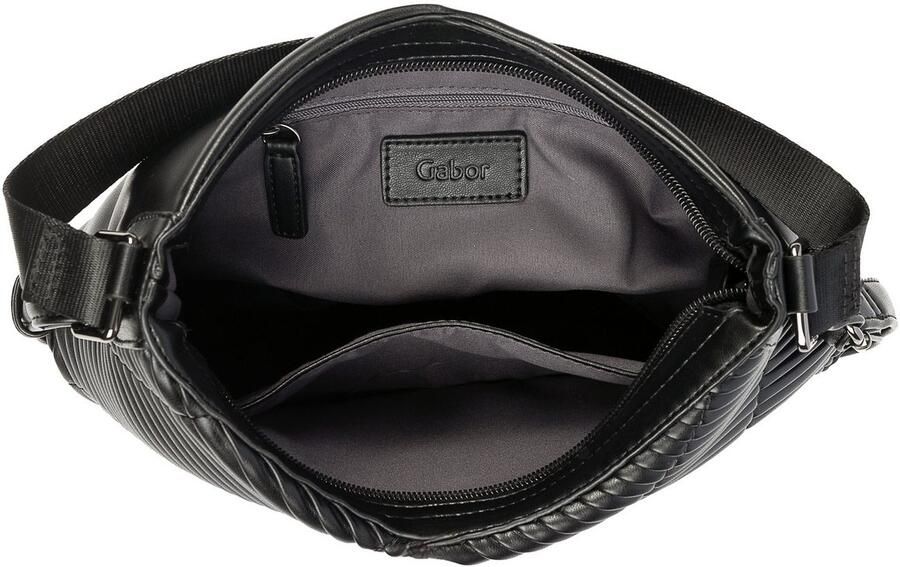 Gabor Schoudertas Finley gestikte plooien op zacht imitatieleer in diagonale lijnen - Foto 3