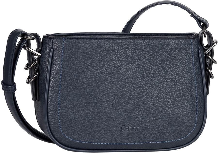 Gabor Schoudertas Galinna zacht imitatieleer met metalen details en contrastnaden - Foto 5