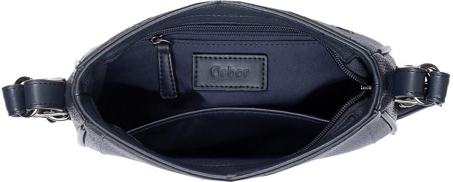 Gabor Schoudertas Galinna zacht imitatieleer met metalen details en contrastnaden - Foto 3