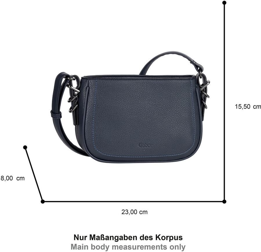 Gabor Schoudertas Galinna zacht imitatieleer met metalen details en contrastnaden