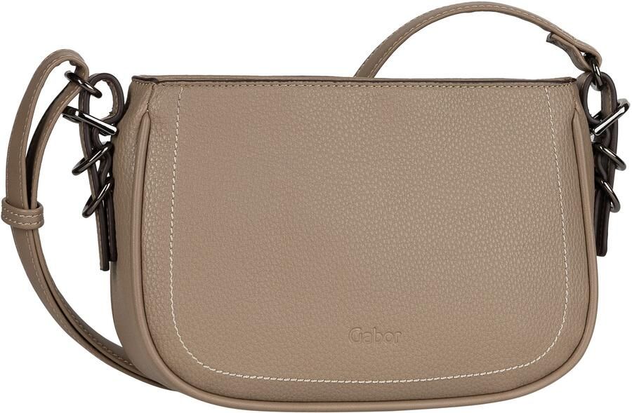 Gabor Schoudertas Galinna zacht imitatieleer met metalen details en contrastnaden - Foto 5