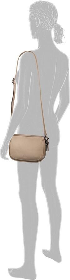 Gabor Schoudertas Galinna zacht imitatieleer met metalen details en contrastnaden - Foto 4