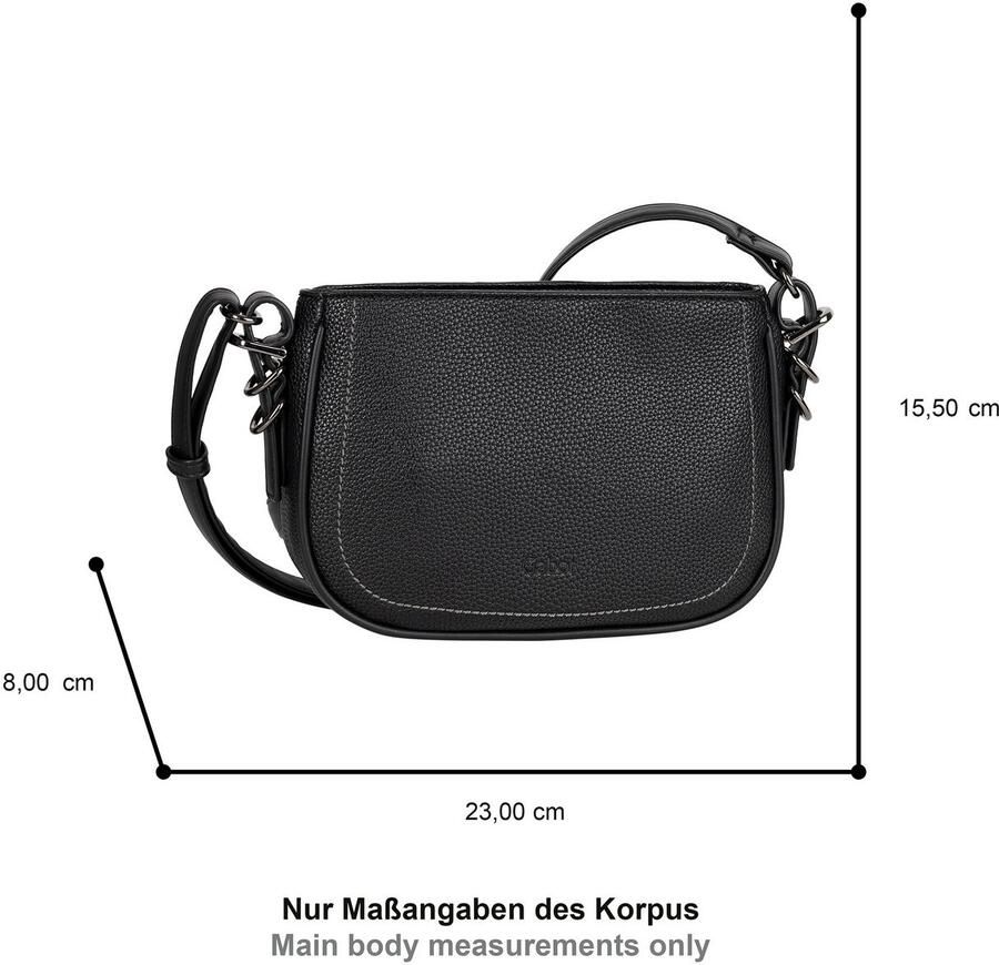 Gabor Schoudertas Galinna zacht imitatieleer met metalen details en contrastnaden