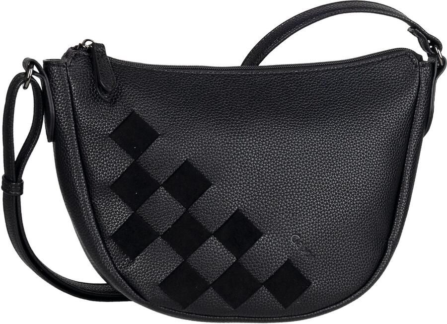 Gabor Schoudertas Granada Structure ingebreide unieke strepen van veloursleerimitatie - Foto 5