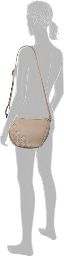 Gabor Schoudertas Granada Structure ingebreide unieke strepen van veloursleerimitatie - Foto 3