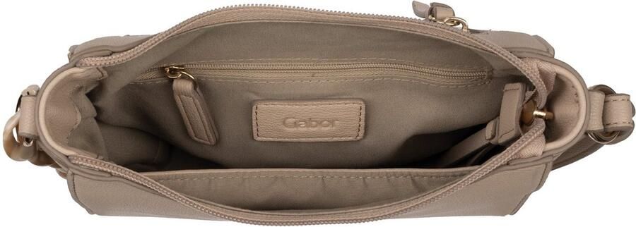 Gabor Schoudertas Ilona uit licht nerf leerimitat met tweekleurige kunststofketting - Foto 2