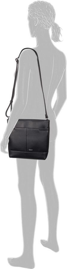 Gabor Schoudertas Lenea van licht gestructureerd leerimitatie met decoratieve stiksels - Foto 3