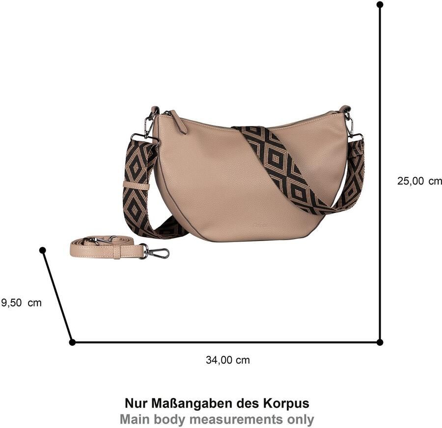 Gabor Schoudertas LINDA zacht kunstleer met elegante schouderband van edel weefband