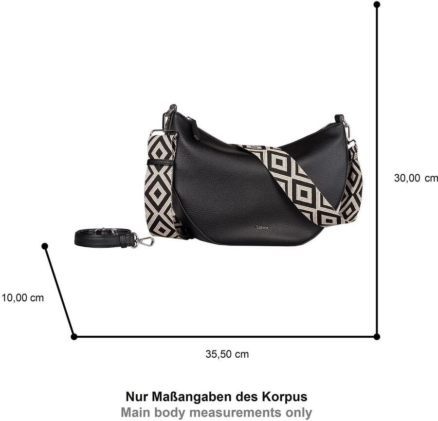 Gabor Schoudertas LINDA zacht kunstleer met elegante schouderband van edel weefband