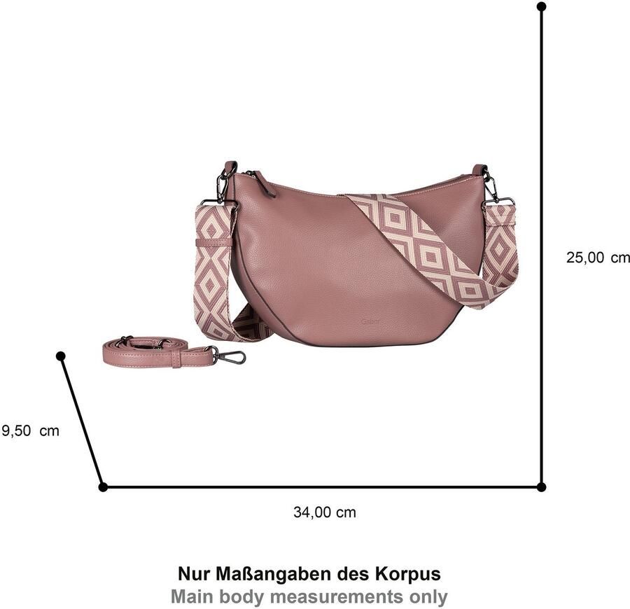Gabor Schoudertas LINDA zacht kunstleer met elegante schouderband van edel weefband
