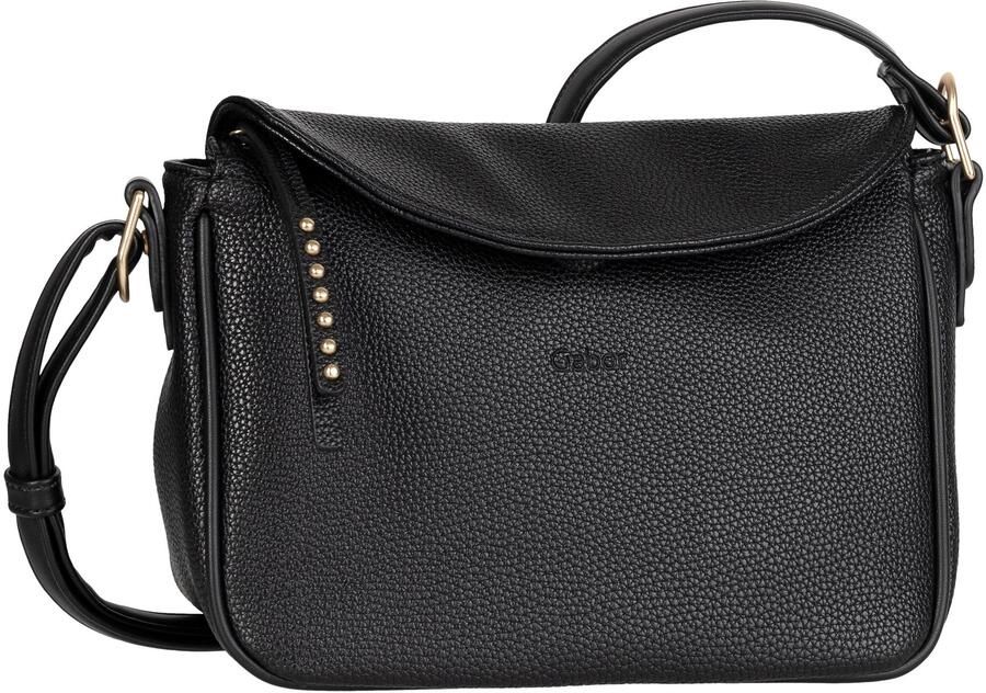 Gabor Schoudertas Marcella gripvast imitatieleer in subtiele vor met klinknagels versierde rits - Foto 4