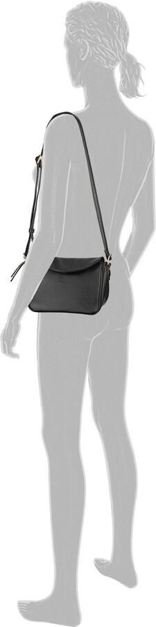 Gabor Schoudertas Marcella gripvast imitatieleer in subtiele vor met klinknagels versierde rits - Foto 3