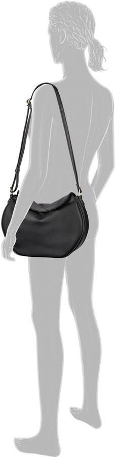 Gabor Schoudertas Marcella gripvast imitatieleer in subtiele vor met klinknagels versierde rits - Foto 4