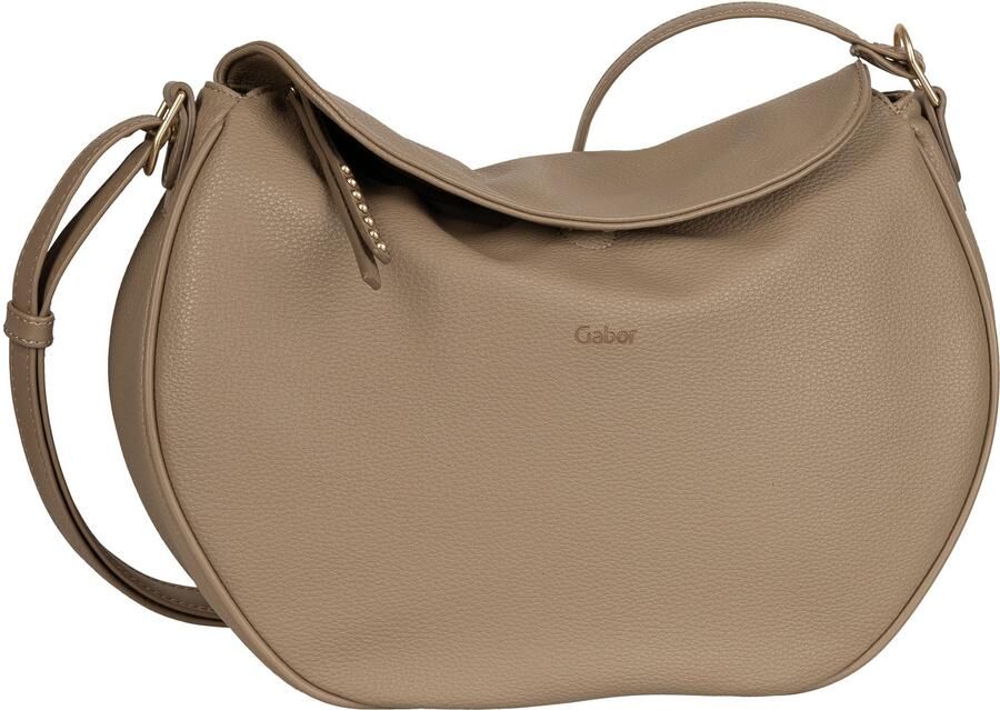 Gabor Schoudertas Marcella gripvast imitatieleer in subtiele vor met klinknagels versierde rits - Foto 5