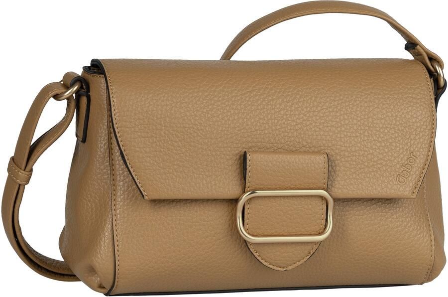 Gabor Schoudertas MELORA licht generfd imitatieleer met fijn logo en gouden metalen ring - Foto 4