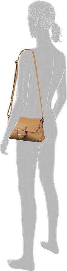 Gabor Schoudertas MELORA licht generfd imitatieleer met fijn logo en gouden metalen ring - Foto 3