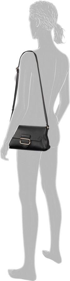 Gabor Schoudertas MELORA licht generfd imitatieleer met fijn logo en gouden metalen ring - Foto 4