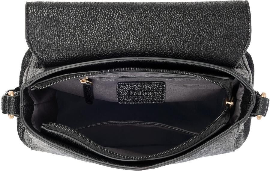 Gabor Schoudertas MELORA licht generfd imitatieleer met fijn logo en gouden metalen ring - Foto 3