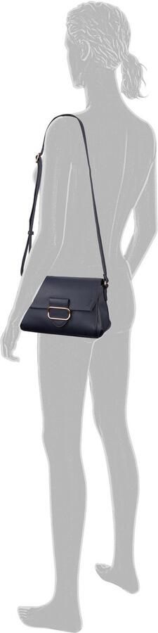 Gabor Schoudertas MELORA licht generfd imitatieleer met fijn logo en gouden metalen ring - Foto 3