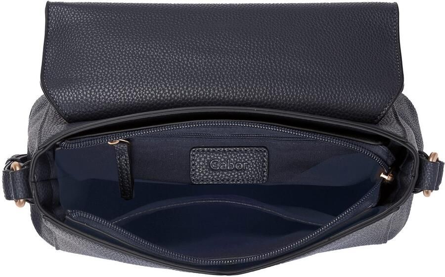 Gabor Schoudertas MELORA licht generfd imitatieleer met fijn logo en gouden metalen ring - Foto 2